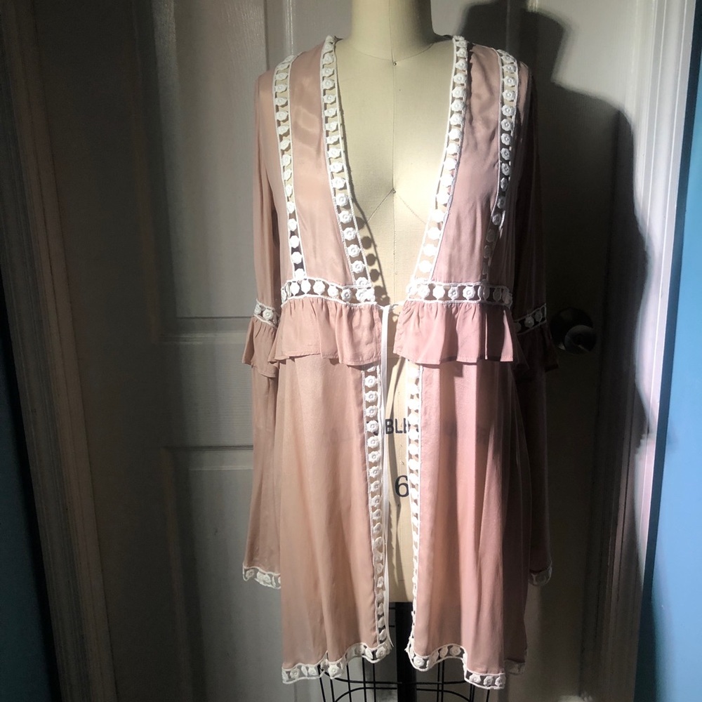 For Love & Lemons Blush Pink Kimono